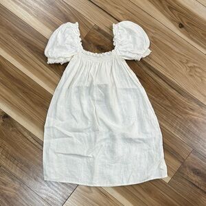 Reformation Cream Ruffle Detail Top